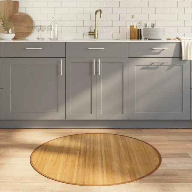 vidaXL Vloerkleed rond 100 cm bamboe naturel, foto 2