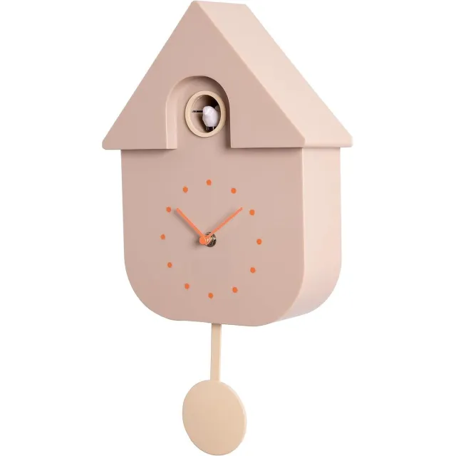 Lexium Store Lexium Koekoeksklok Modern - Minimalistische Koekoeksklok - Koekoek - Cuckoo Clock - Wandklok Beige