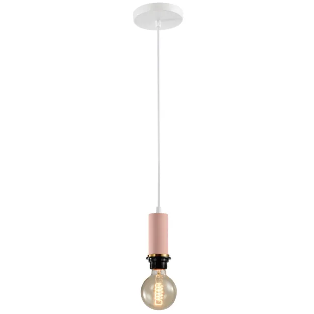 QUVIO Hanglamp modern - Minimalistisch - Diameter 4,5 cm - Roze Transparant