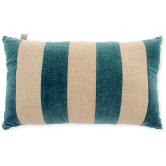Walra Sierkussen Velvet Stripes - 35x60 - Bruin - 100% Katoen (BCI)