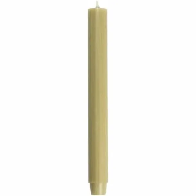 Rustik Lys Dinerkaarsen XL - Pak van 20 Stuks - Beige Olijf - 2,6 x 30 cm