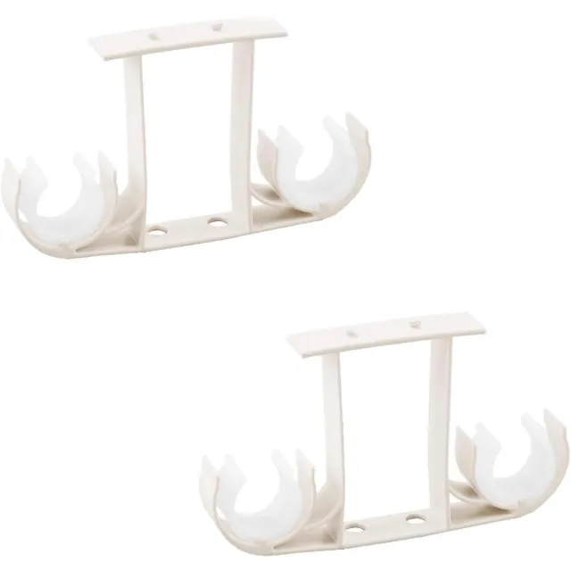 Provento Aluminium Plafondmontagebeugels voor Gordijnroede - Dubbele Gordijnhouders - Raamgordijnstang - Hangende Steunen - Wit - 28 mm Any