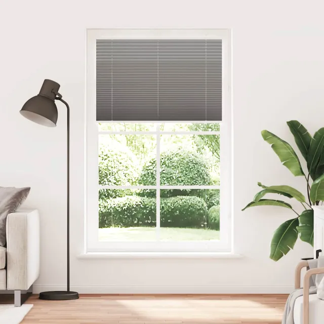 vidaXL Plissé rolgordijn 120x200 cm stofbreedte 119,4 cm antraciet Anthraciet
