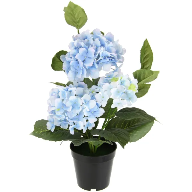 Ibenzoa Realistisch uitziende kunsthortensia in pot voor binnen en buiten decoratie Kleurjik