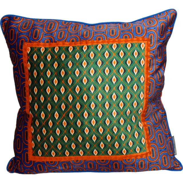 Retro Kussen Retro Fluweel Oranje 45x45cm