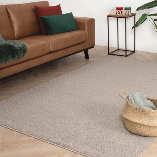 Tapeso Laagpolig vloerkleed - Fine beige 160x230