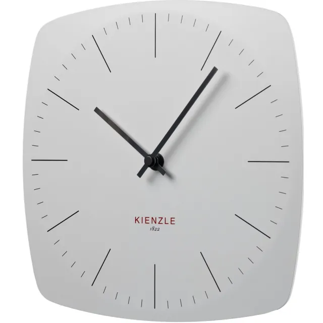 Bresser Kienzle Wandklok - Mordern - Vierkant - DCF - 24.6cm - Wit