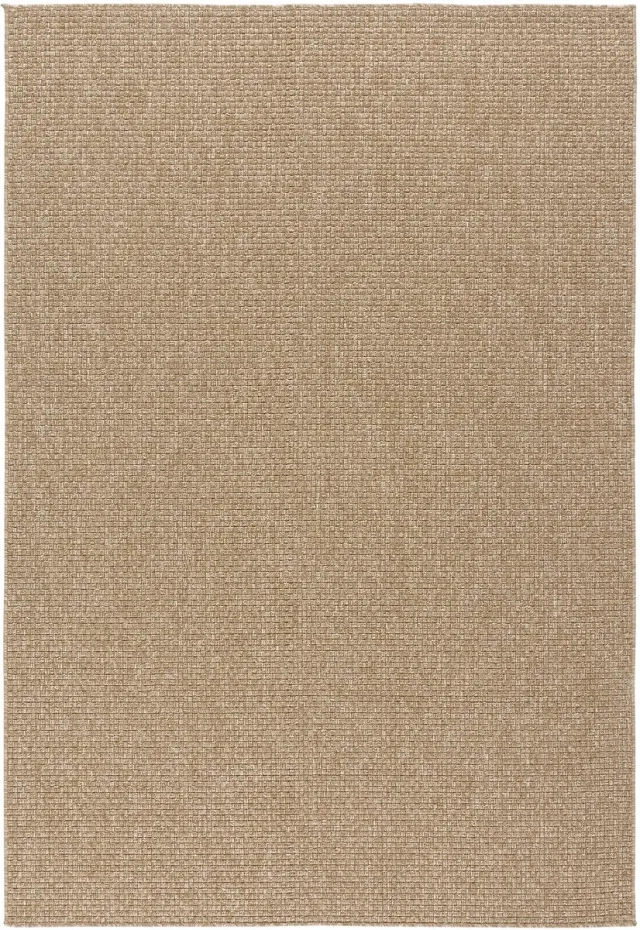 TESSO LIVING Vloerkleed voor binnen en buiten Antislip - Uni Jute Bruin - 200 cm x 280 cm - Balkon Terras Keuken UV- en Weersbestendig Modern Tuintapijt