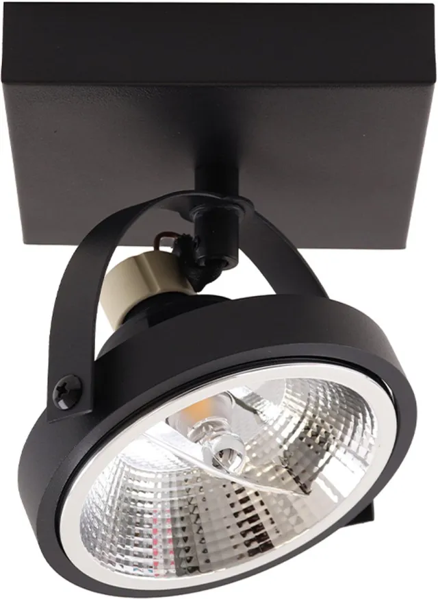 Olucia MORRIS - Plafondlamp - Zwart - Vorm: Rond
