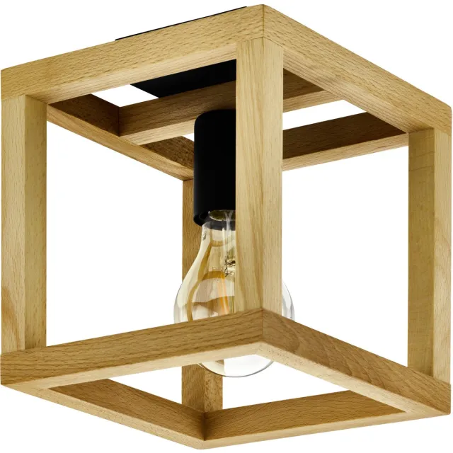 Eglo Blackcrown 1 Plafondlamp - E27 - 20 cm - Zwart|Bruin
