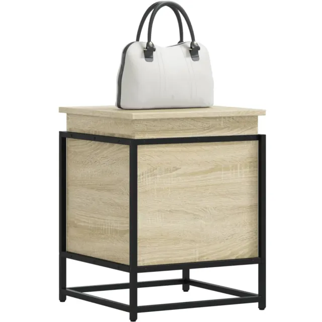vidaXL Opbergbox met deksel 40x40x51,5 cm bewerkt hout sonoma eiken Bruin