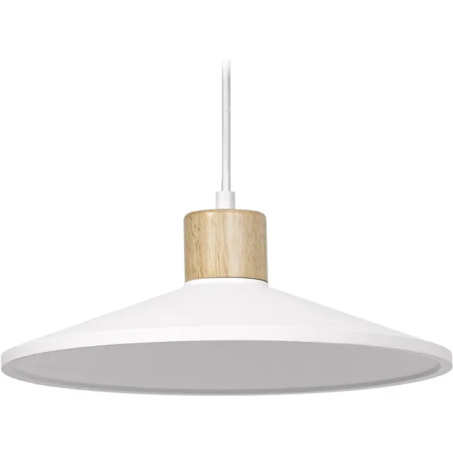 Osram DECOR Plaster Wood gips hanglamp, 320 mm, in donkergrijs, met metaal en gips behuizing, voor moderne binnenverlichting, flexibele armatuurkeuze dankzij de E27 fitting Wit|Houtdecor
