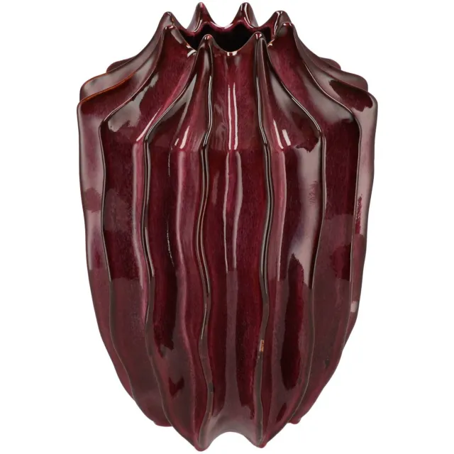 DK design Daan Kromhout - Vaas - Bloemenvaas - Juna - Keramiek - Burgundy - Paars - 25x25x37cm