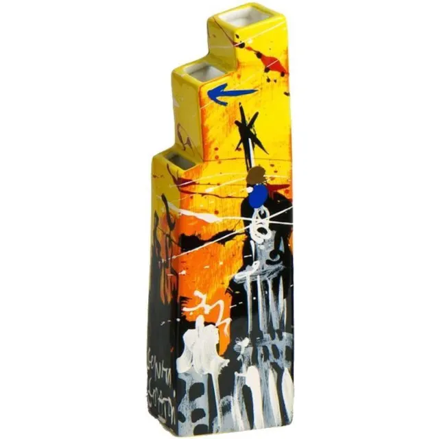 Selwyn Senatori "vaas ""Skyline 5th"" door Selwyn Senatori" geel