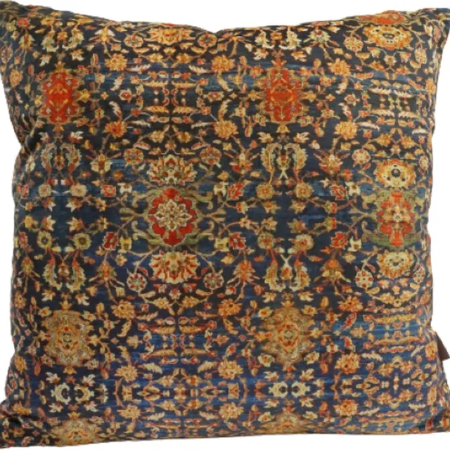 SusaStyle OUTLET - Sierkussen Shahab – 50x50 cm – Zijdezacht – Anti-allergisch – Afneembare hoes Donkerblauw, blauw, rood, terra, crème, cognac