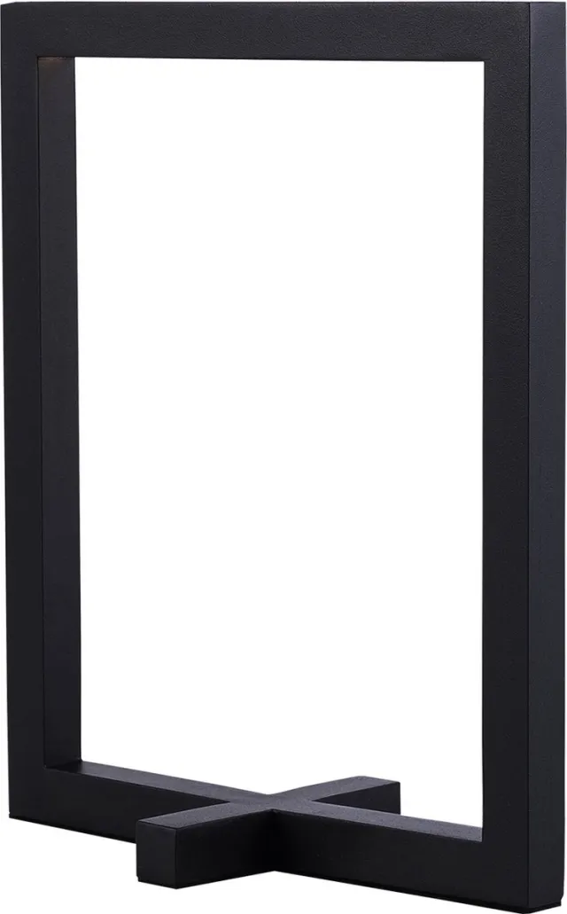 Fantasia Guri tafellamp kadervorm, aluminium en plexiglas, zwart, dimbaar 5W LED, 175 lumen, 3000K warm wit, 250x300mm