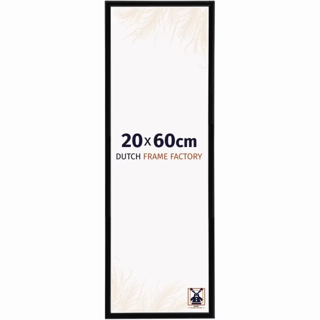 Dutch Frame Factory Fotolijst 20x60 cm - Kunststof - Zwart Hoogglans - Angers