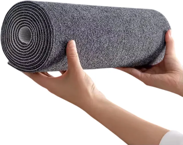 rimmo DIY Wasbaar Nano-Absorptie Vloerkleed – Zacht, Antislip Tapijt voor Woonkamer, Slaapkamer of Badkamer, Dikke Tapijtdecoratie, Herbruikbaar en Waterbestendig - Donkergrijs - Maat 40cm x 300cm