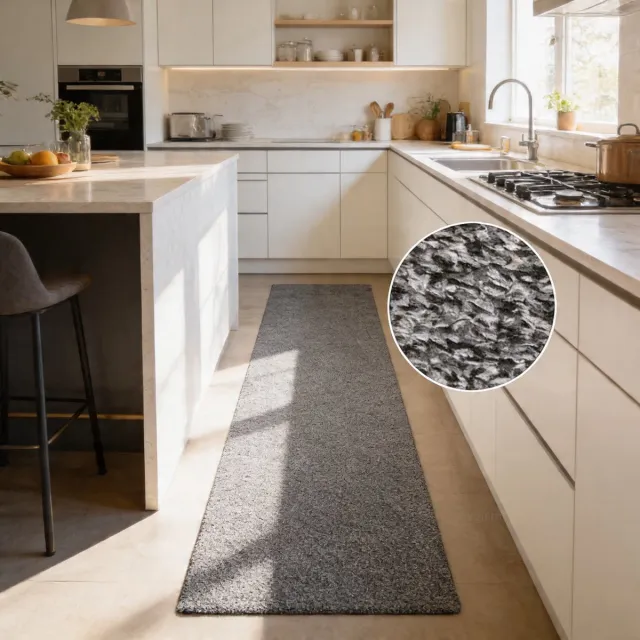 JYG Droogloopmat grijs - 50x500 cm - Super absorberend - JYG Katcot