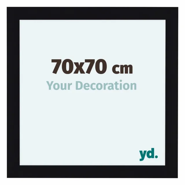 yd. Your Decoration - Fotolijst 70x70 cm - MDF - Zwart Hoogglans - Como