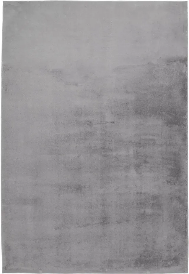 Padiro laagpolig vloerkleed met zachte uitstraling 200 x 290 cm - lichtgrijs - modern effen ontwerp - met een zachte uitstraling - voor vloerverwarming - van polyester en katoen