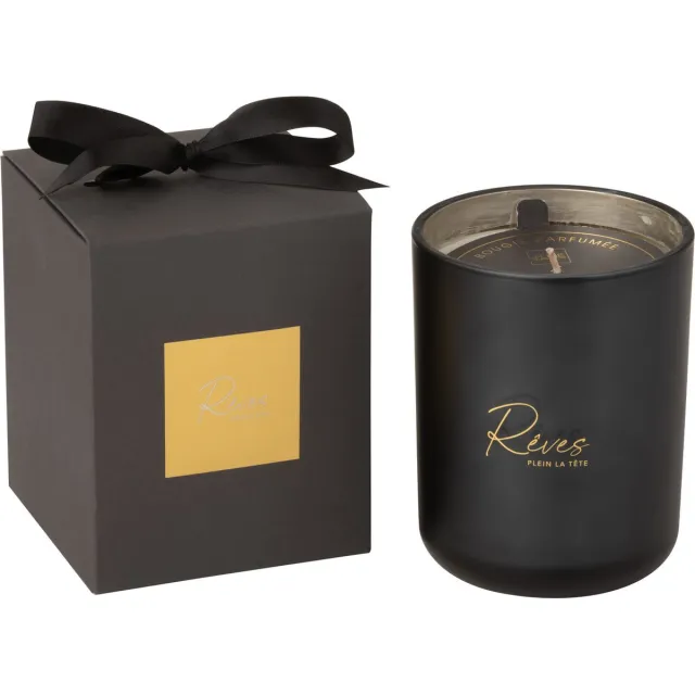 J-Line geurkaars Rêves Noir - Rainbow Reef - glas - zwart - large - 65U