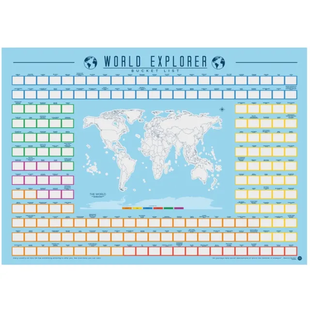 Gift Republic Krasposter - Wereldverkenner Multi