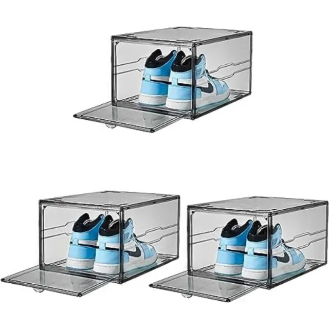 Solacis Schoenen Opbergsysteem - Schoenen Organizer - Schoenenbox - Schoenen Opbergen - Must Have In Huis! Voorruit Transparant Grijs