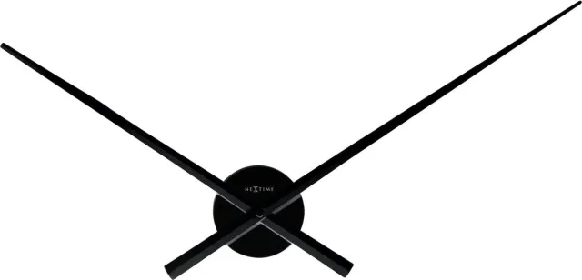 NeXtime Hands – Wandklok – 70 cm – Metaal – Zwart