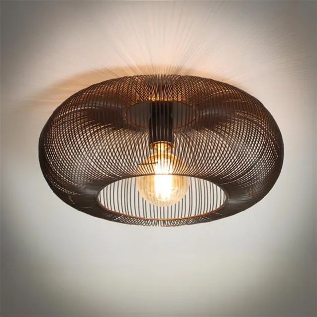 Dimehouse Industriële plafondlamp Jill koper bruin Zwart