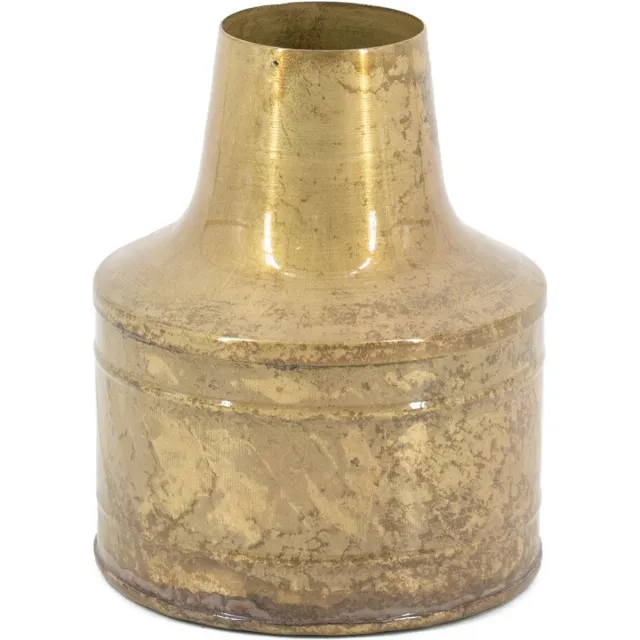 homebound by ky Metalen vaas peach | 6,5x14x17cm | bloemenvaas metaal Goud
