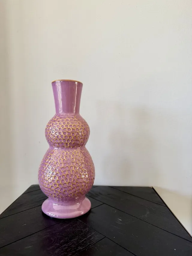 Life Deco Vase Stoneware Lilac 11.5x11.5x25.5cm Paars