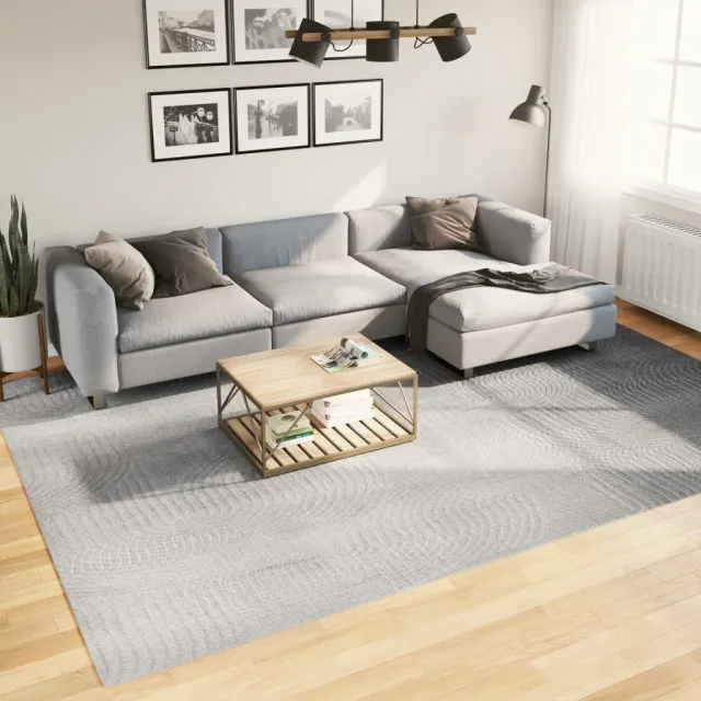vidaXL Vloerkleed IZA laagpolig Scandinavisch 240x340 cm grijs, foto 2
