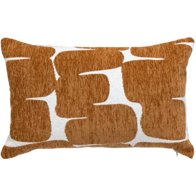 Atmosphera Créateur d'intérieur® Kussenhoes van chenille JENI Marron caramel
