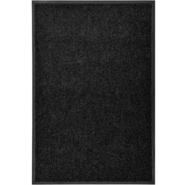 vidaXL Deurmat wasbaar 60x90 cm zwart