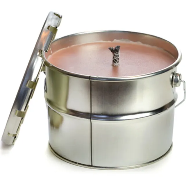 Rustik Lys Buitenkaars - buitenblik kaars brique - Ø18x14 cm - 50 uur branduren - gerecyclede paraffine - set van 2 - Rustik Lys