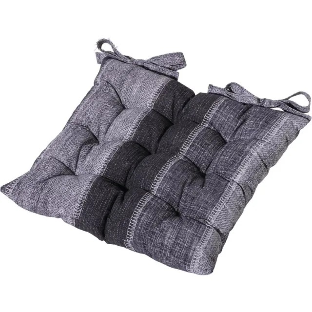 Madison Zitkussen Denim Stripe 46x46 cm grijs TOSCF364