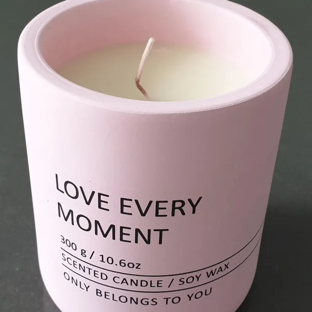 Petasos Geurkaars - Scented Candle - Vanilla - 9 x 10.5cm - Roze