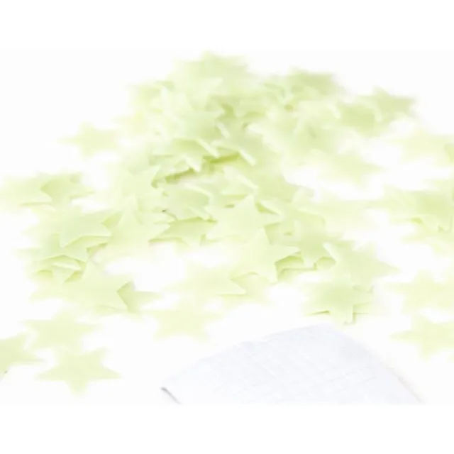 Moodadventures Set van 100 Glow in the Dark Sterren Groen | 3D Muurstickers