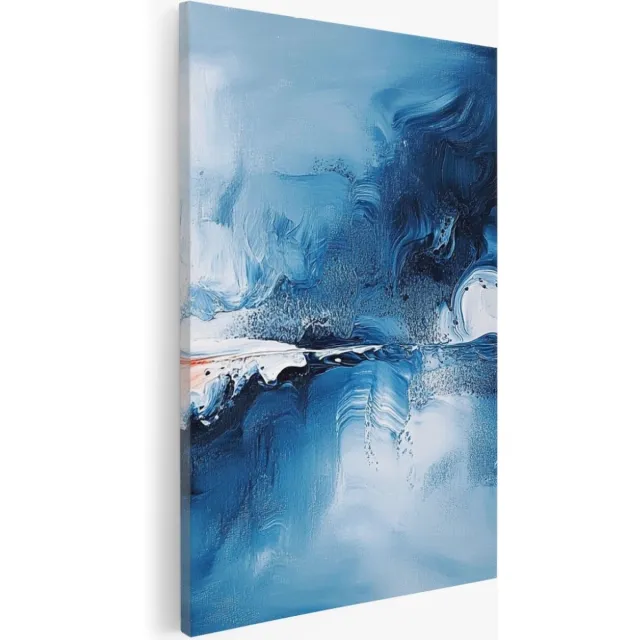 Saammp Canvas Schilderij - Abstracte vegen - 30x45 - Foto op canvas - Wanddecoratie - Muurdecoratie Woonkamer - Slaapkamer decoratie - Canvas Print Multicolor