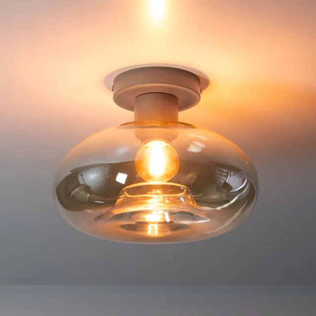 Hoyz Collection Plafondlamp Halo - Beige - 27x27x20 cm