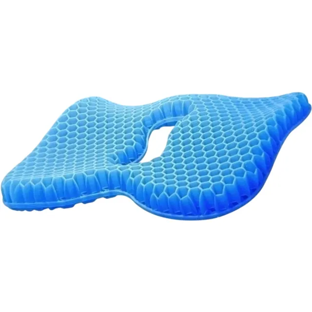 rimmo Zitkussen voor Stoel - Honingraat Gelkussen, Koelend en Ergonomisch, Anti-Druk Silicone Kussen voor Langdurig Zitten Thuis & Kantoor - Blauw