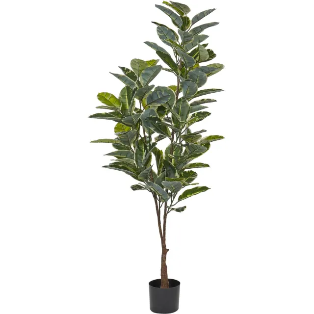 Beliani FICUS ELASTICA - Kunstplant - Groen - 160 cm - Synthetisch materiaal