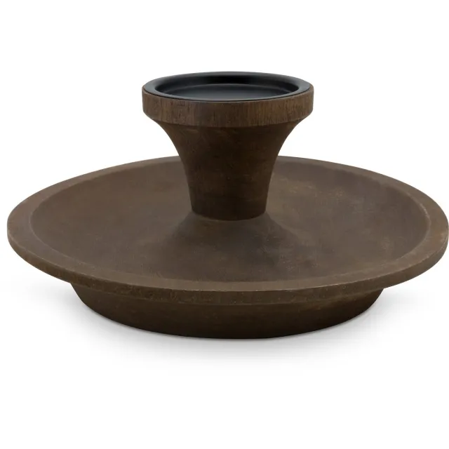 vtwonen Ronde Kandelaar - Hout - Bruin