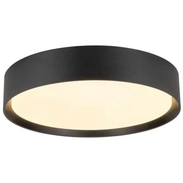 SLV Decona Wand en Plafondlamp Aluminium Zwart Rond 18W 1450lm - 930 Warm Wit | IP44 - Beste Kleurweergave - Dimbaar.