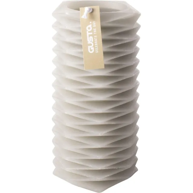 Gusta Figuurkaars zigzag H155cm taupe - Gusta® taupe kleurig