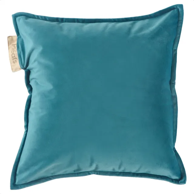 Pleafs Sierkussen - Plush - Wedgewood - 45x45cm - Inclusief binnenkussen