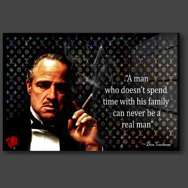 blackarts The Godfather schilderij op plexiglas 120x80cm ZWART