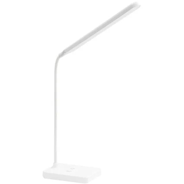 carmdering Vouwbare LED Bureaulamp - Inklapbaar Leeslampje - Tafellamp - Verstelbare Hoek - Aanraakbediening - ABS Kunststof - Oogvriendelijk Licht - Ideaal voor Reizen en Studie - 1 Stuk wit