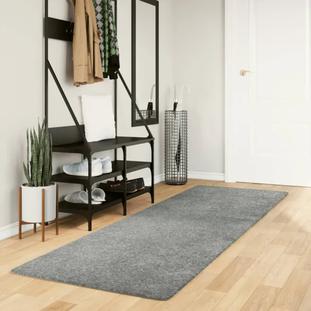 vidaXL Vloerkleed PAMPLONA shaggy hoogpolig modern 80x250 cm groen, foto 4